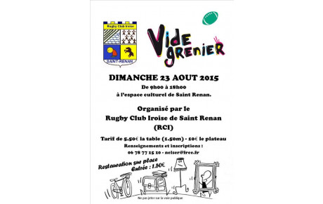 VIDE GRENIER 23 AOÛT 2015