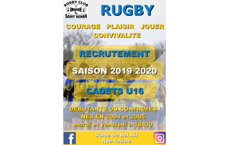 Viens rejoindre le groupe cadet!